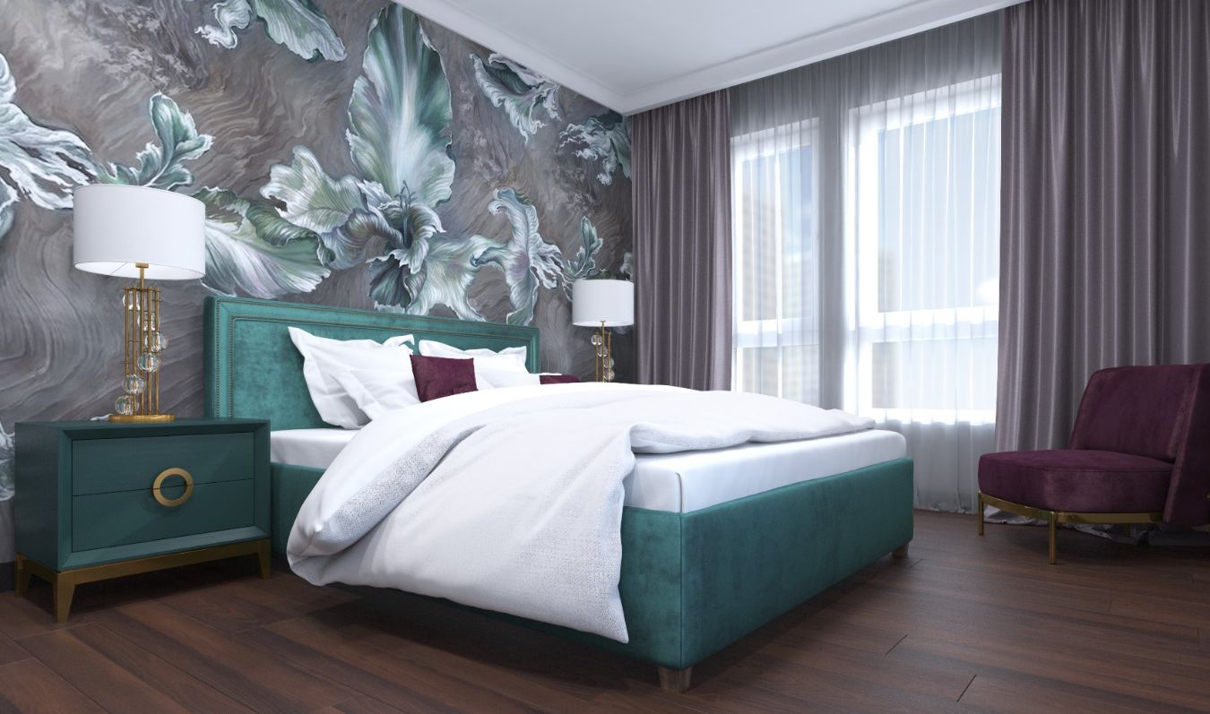 ЖК «Большая Очаковская 2». Проект квартиры в современном стиле. Спальня