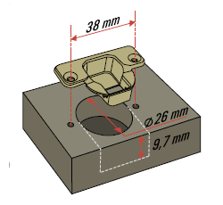 С диаметром чаши 26 мм
