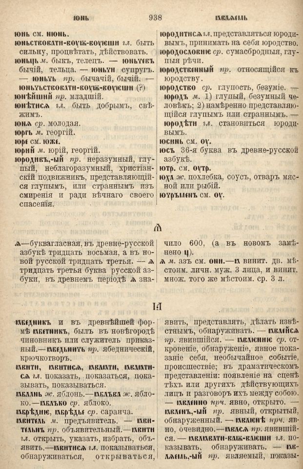 Словарь древнего славянского языка, составленный по Остромирову Евангелию / Ф. Миклошичу, А. Х. Востокову, Я. И. Бередникову и И. С. Кочетову. – Санкт-Петербург : Издание А. С. Суворина, 1899. - [4], II, 946, [2] с. ; 22 см. (инв. номер Р 270.145).