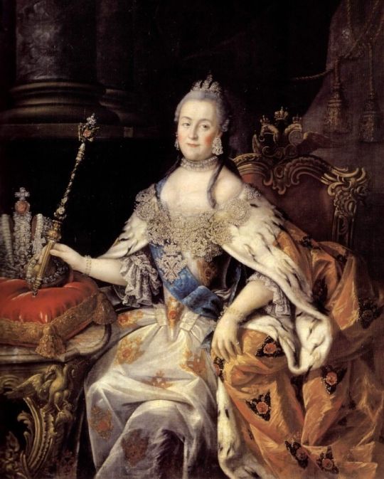 Портрет Екатерины II (1766 год) кисти русского живописца Алексея Петровича Антропова (1716 – 1795). Источник изображения: https://екатерина2.рф/галерея/