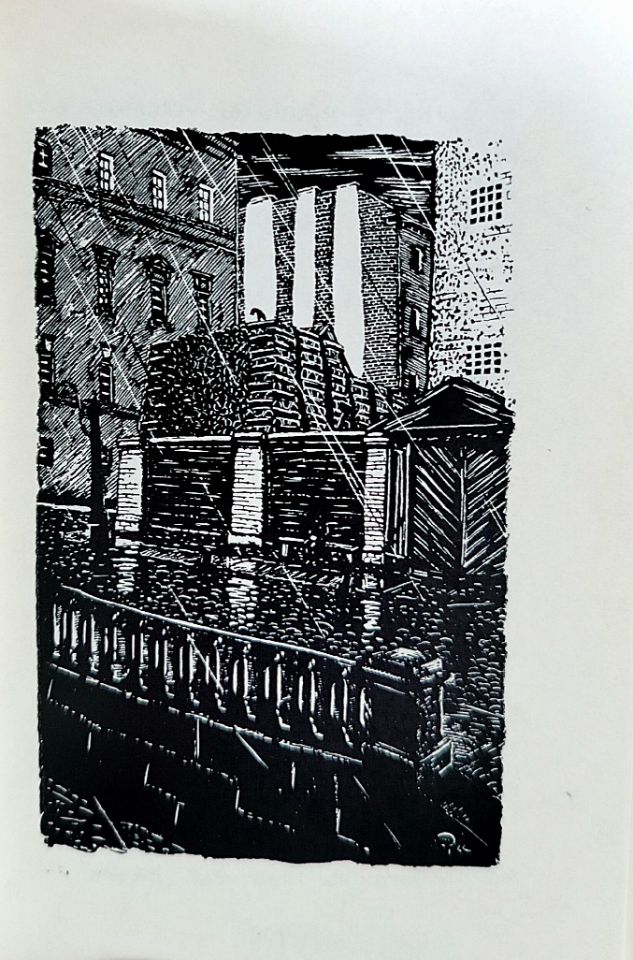 Достоевский Ф. М. Белые ночи : сентиментальный роман из воспоминаний мечтателя / Ф. М. Достоевский ; рисунки М. В. Добужинского. - Москва : Малыш, 1973. - 136, [1] с. : ил. ; 11,5x8,3 см. (инв. номер Р 2.110.400).