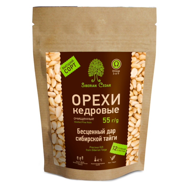 Ядро кедрового ореха (зиплок), 55г