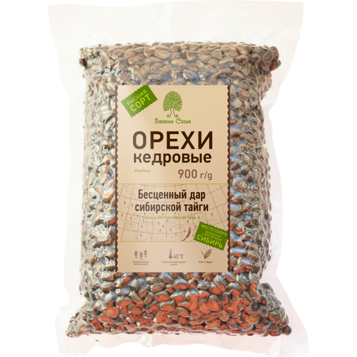 Орех кедровый в скорлупе, 900 г