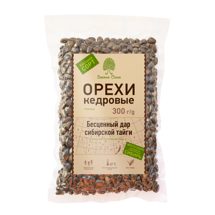 Орех кедровый в скорлупе, 300 г