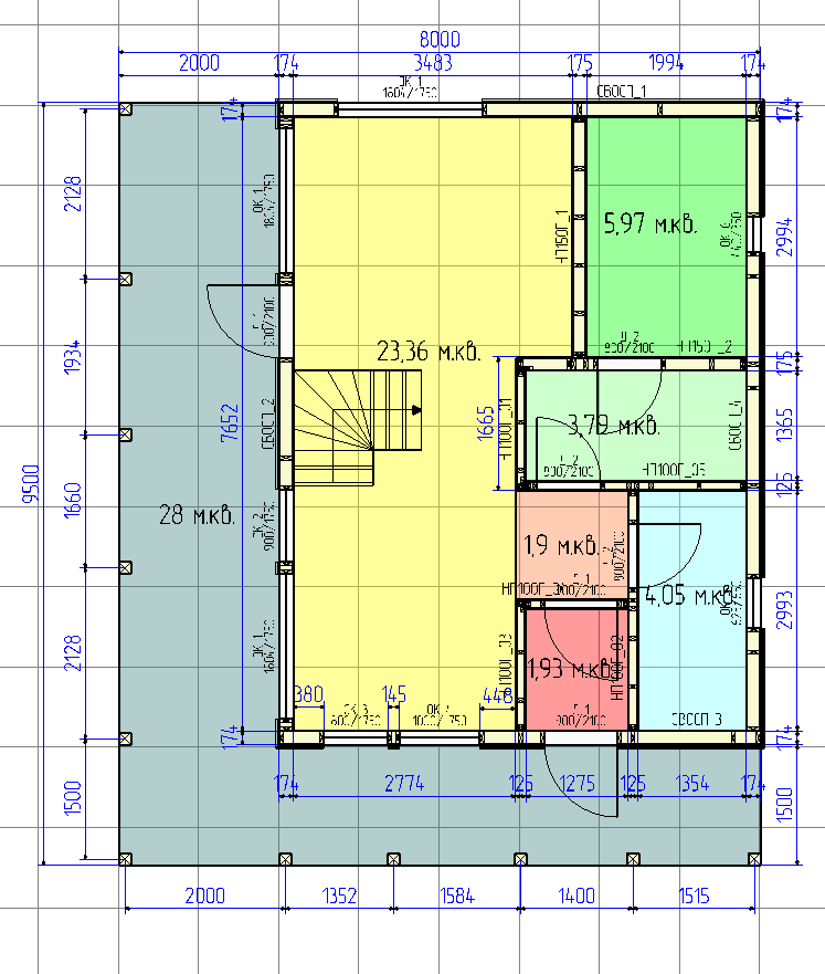 Изменим планировку и размеры