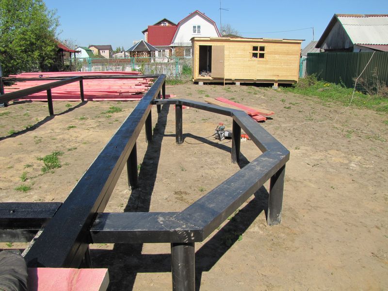 Свайный фундамент обвязка швеллером