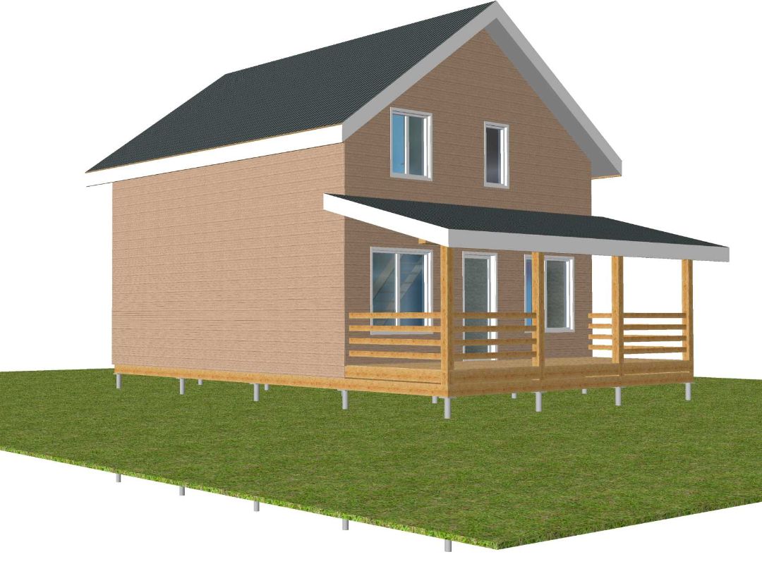 Эскизный проект каркасного дома