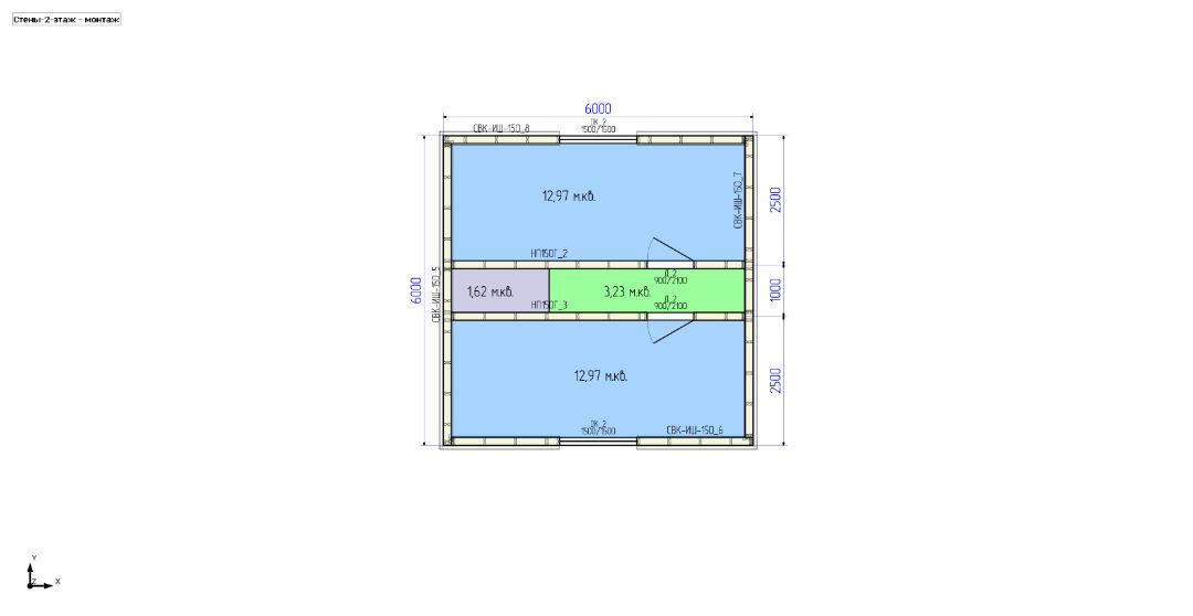 Недорогой каркасный дом 6х6