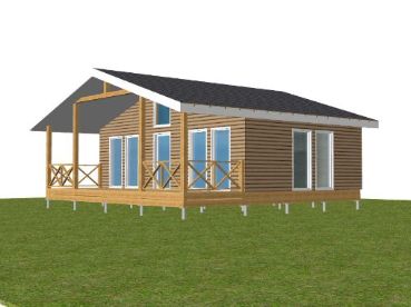 Каркасный дом на винтовом фундаменте