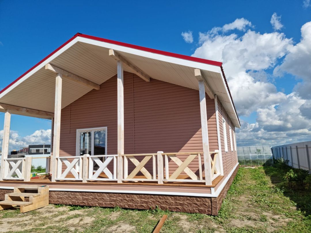 Каркасный дом с фасадной отделкой под ключ