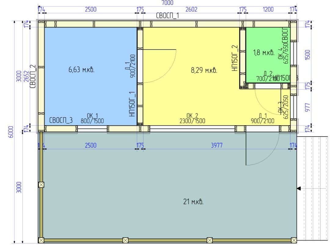 Изменим планировку и размеры