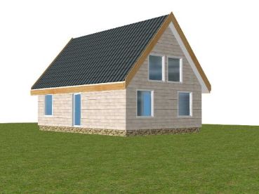 Дачный дом с мансардой