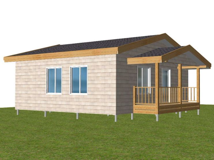 Одноэтажник с террасой