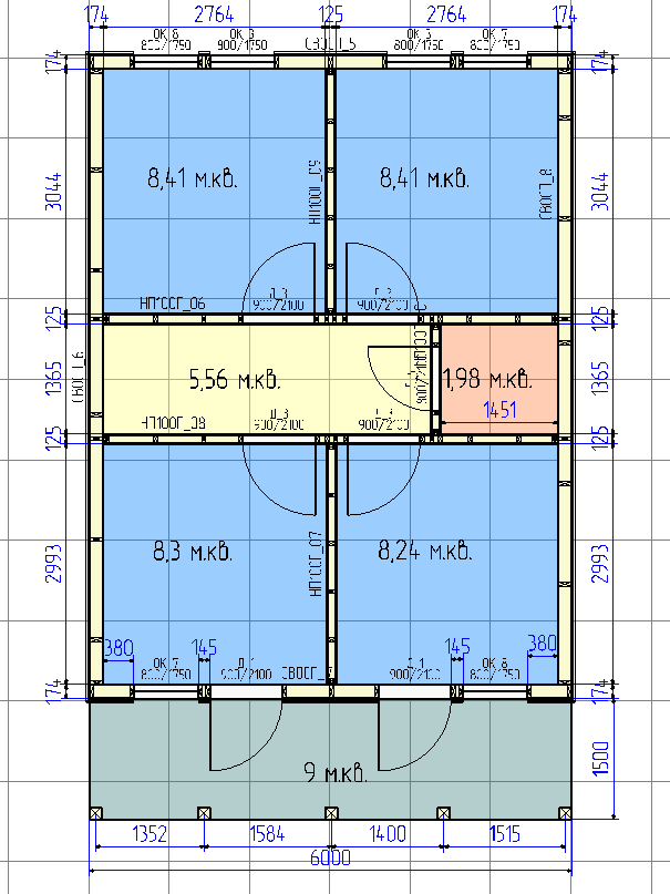 Четыре спальных комнаты на втором этаже