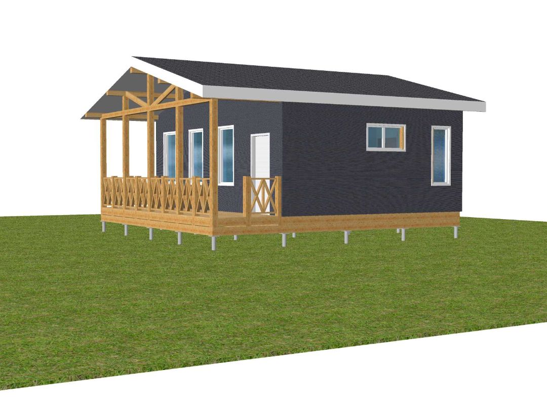 Уютный каркасный домик