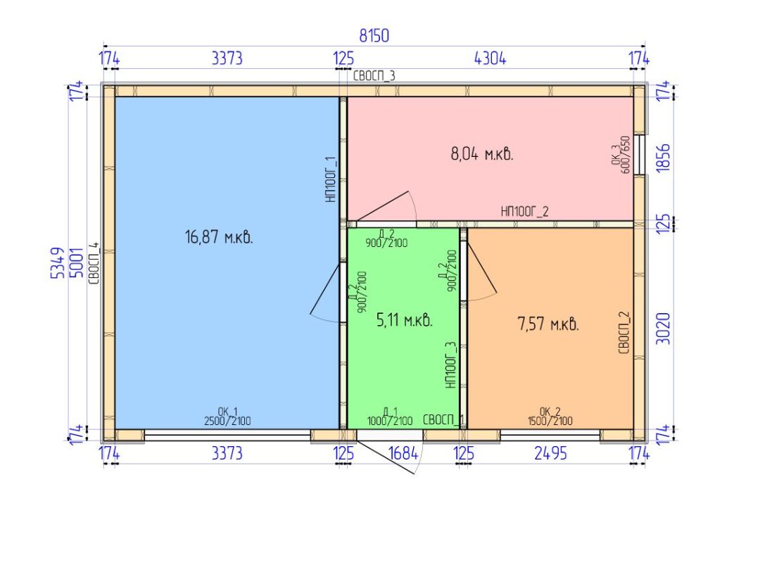 Изменим планировку и размеры дома по вашему запросу