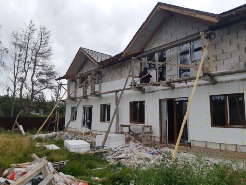 Таунхаус - дом на две семьи из блоков