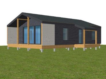 Каркасный дом в стиле барнхаус