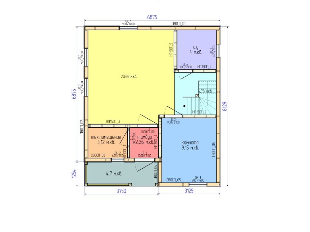 Комната на первом этаже