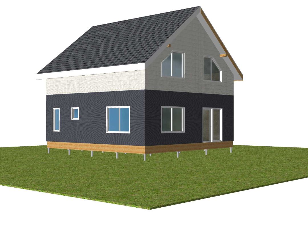 Загородный двухэтажный дом