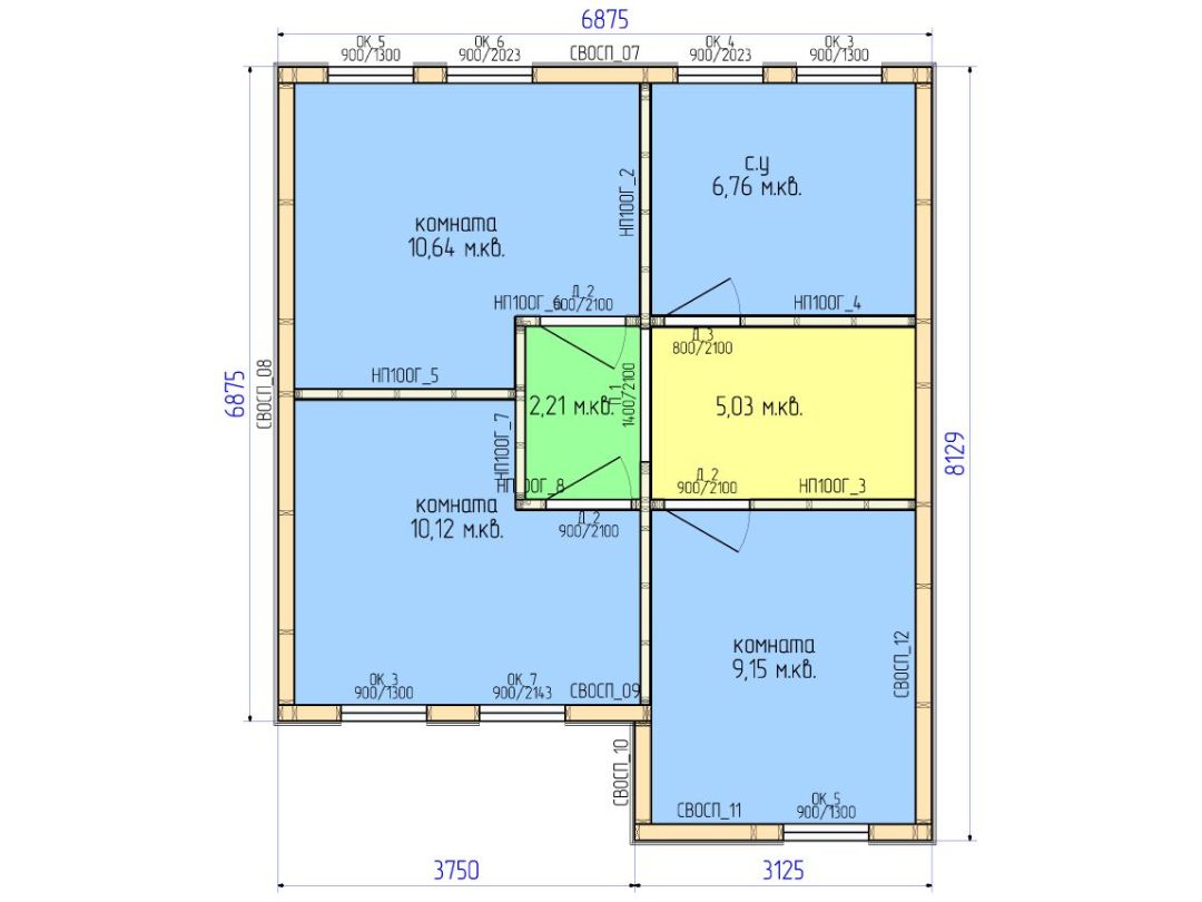 Изменим планировку и размеры по вашему запросу