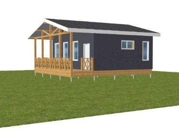 Одноэтажный дачный домик 6х8