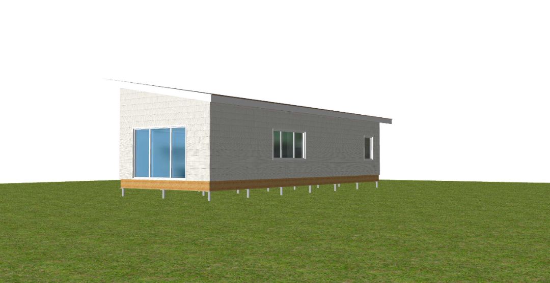 Дом с односкатной крышей