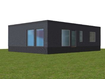 Панорамные окна в доме из СИП панелей