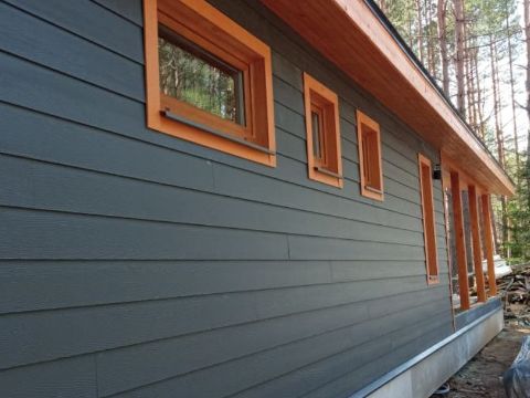 Отделка фасада фиброцемент DECOVER