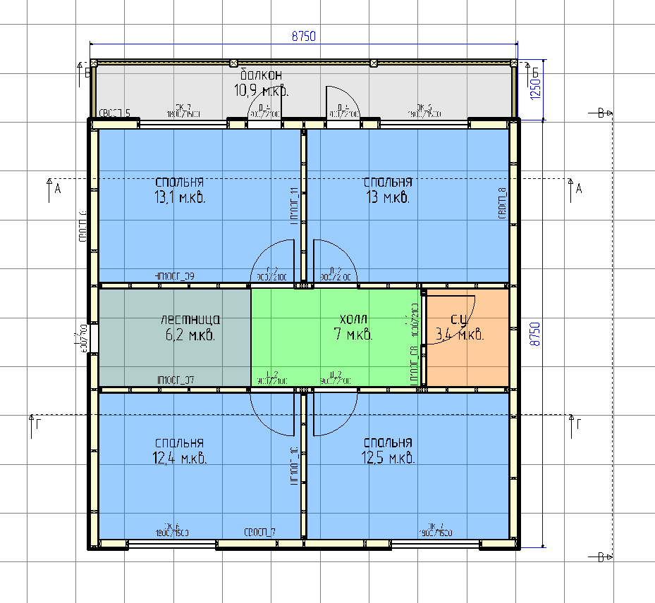 Дом с 6 спальными комнатами