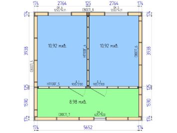 Смета на строительство двухэтажного дома с мансардой 87.5 м2