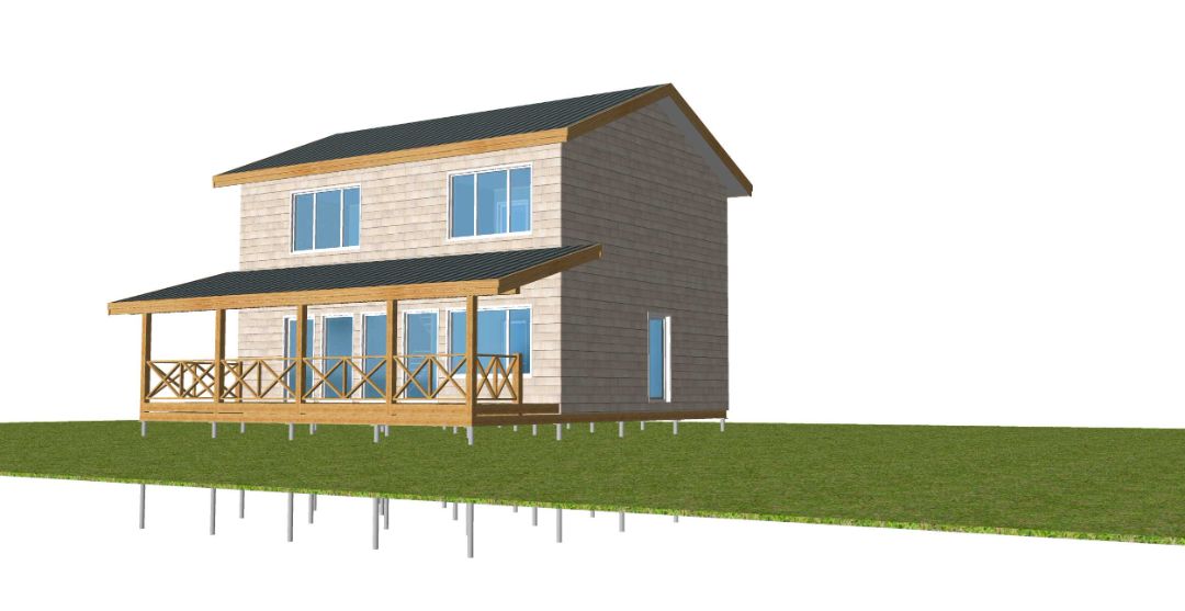 Быстровозводимый дом 2 этажа