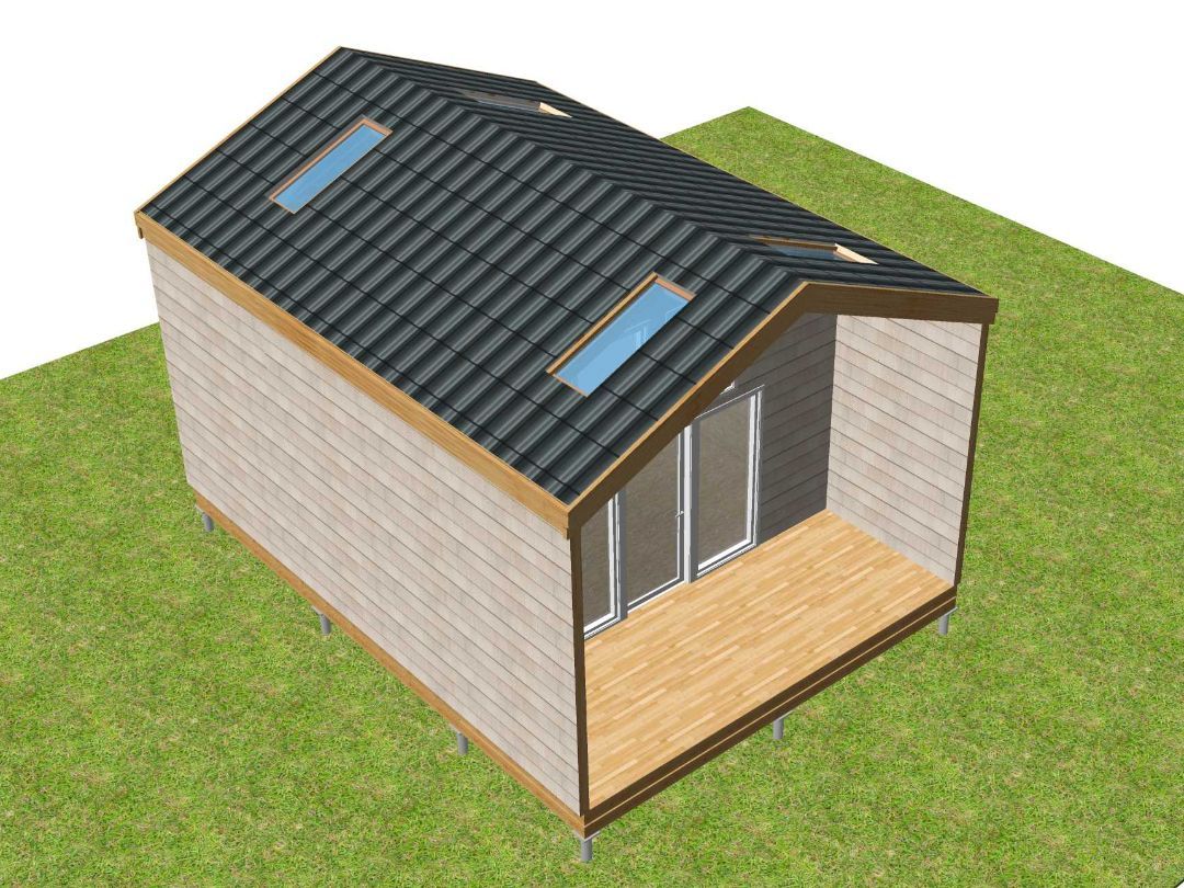 Одноэтажный домик в стиле Барн