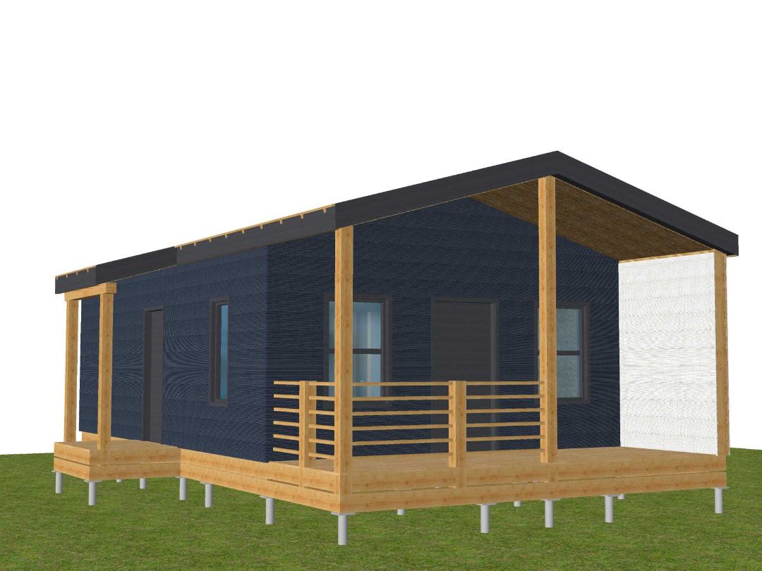 Двухэтажный дом с террасой