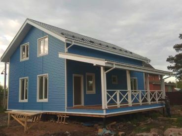 Дом из СИП панелей с фасадом