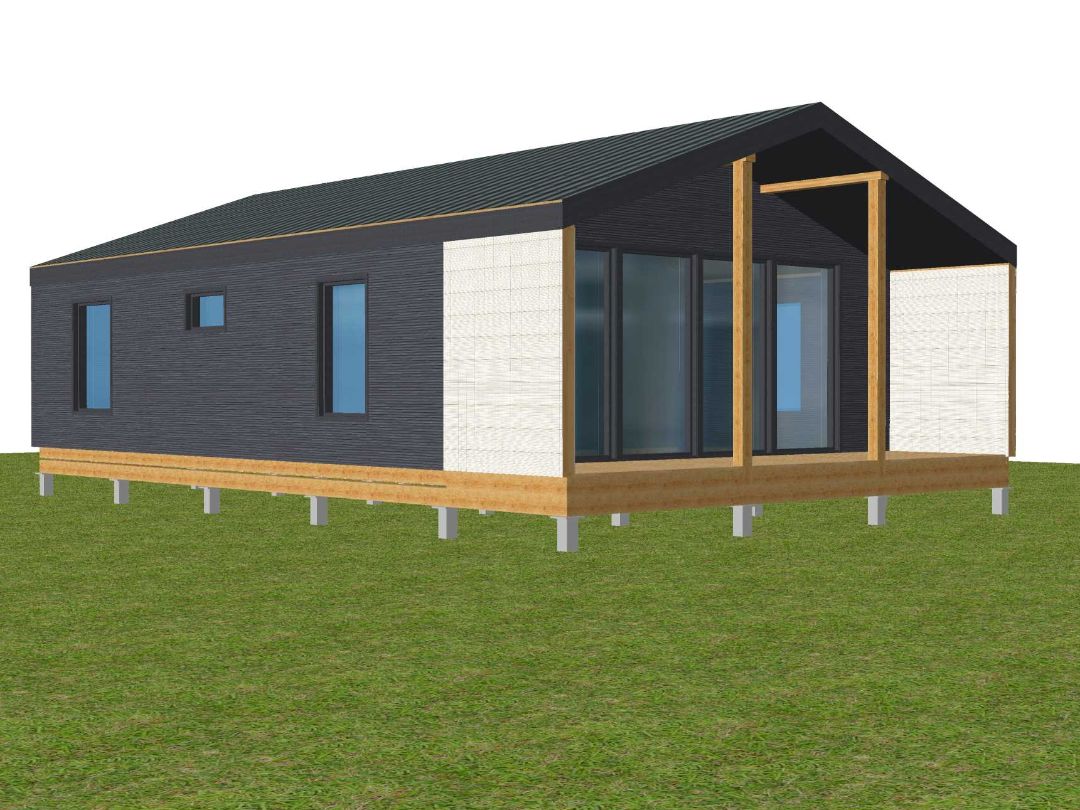 Одноэатжный каркасный дом