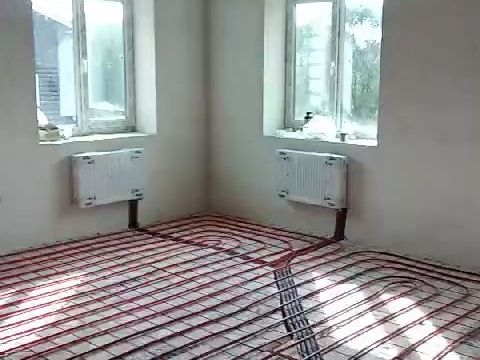 Монтаж теплого пола в доме из СИП панелей