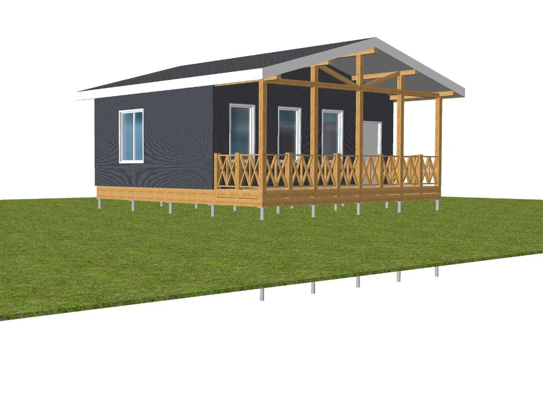 Дачный домик с террасой