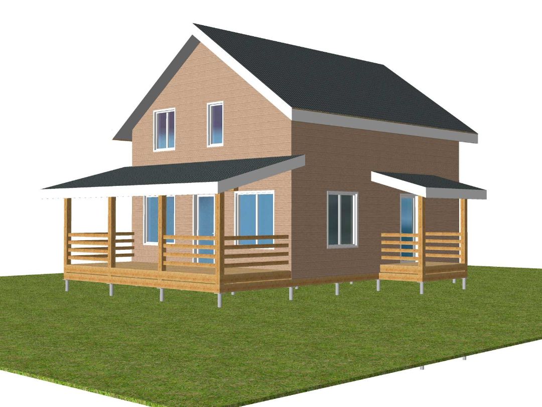 Эскизный проект каркасного дома