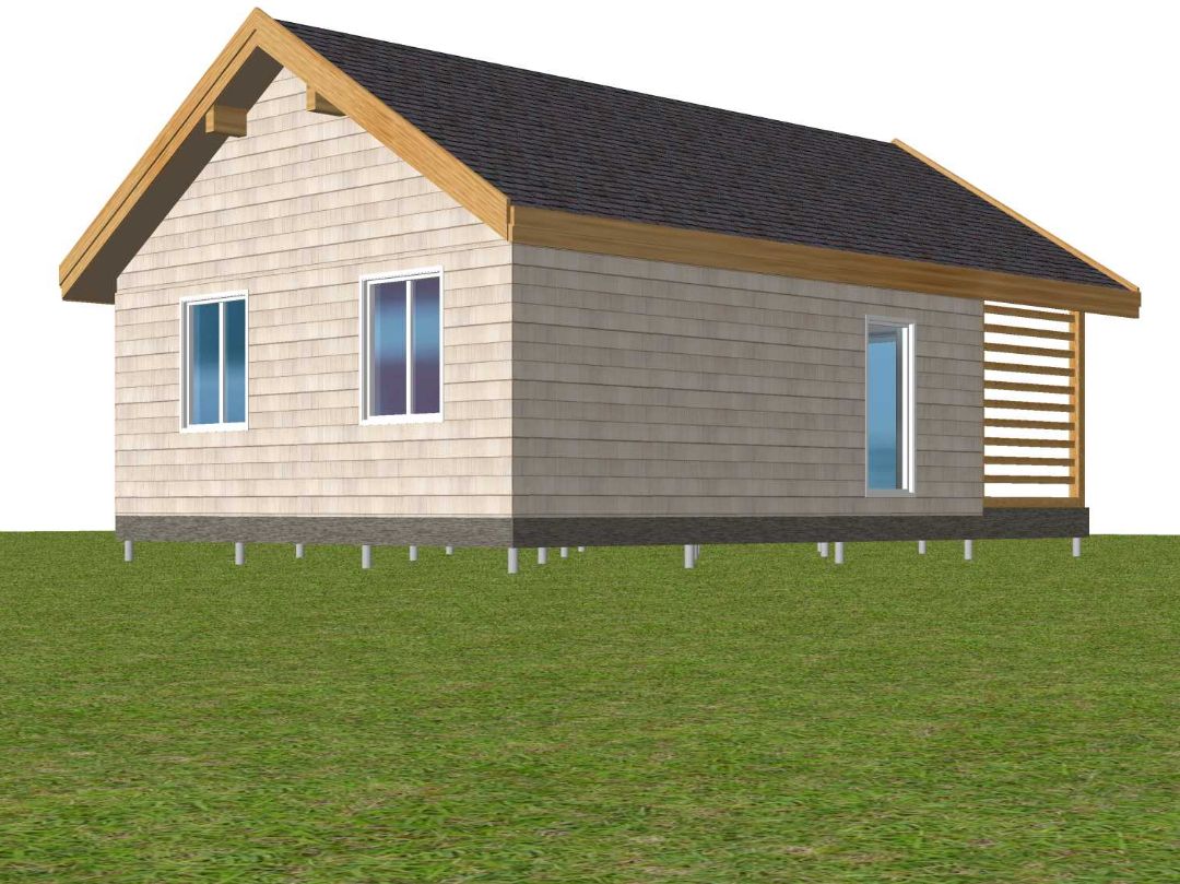 Дом с двухскатной крышей