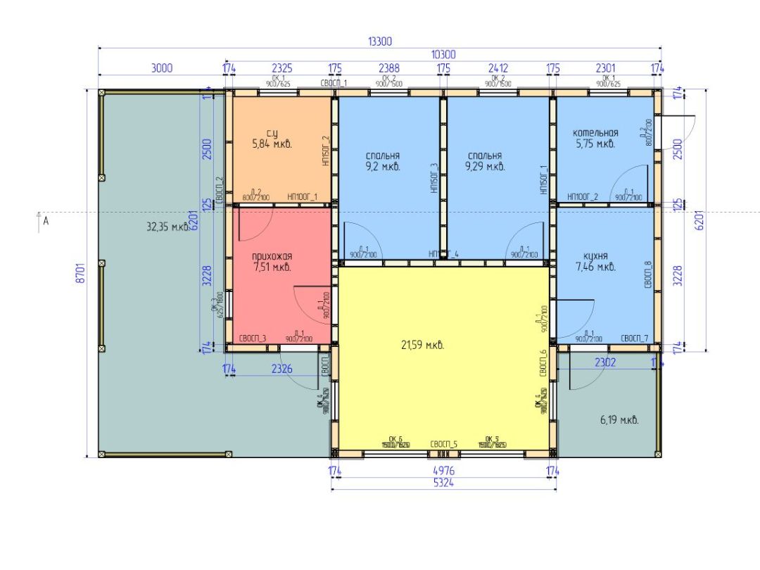 Изменим планировку и размеры по вашему запросу