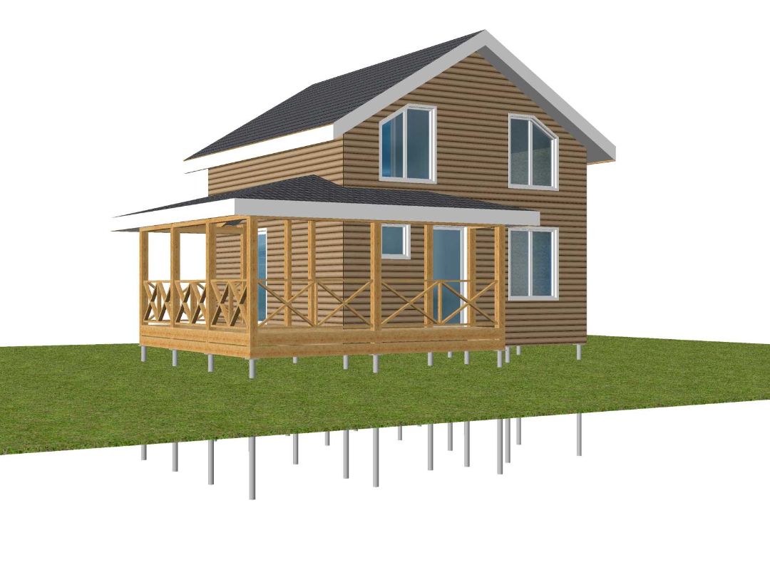 Дом с мансардой