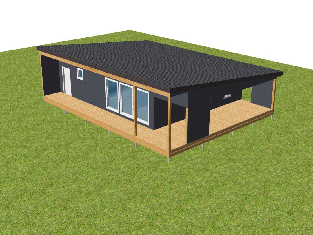 Дом с плоской крышей