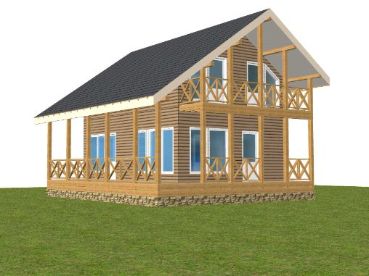 Загородный дом в два этажа