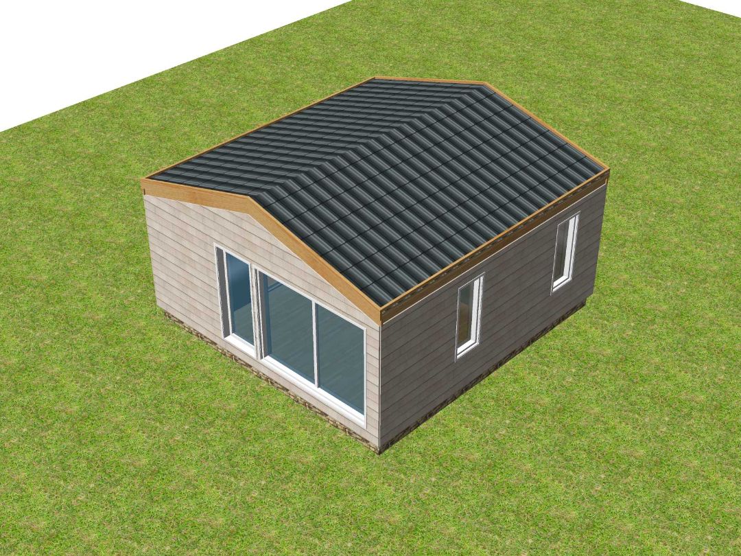 Одноэтажный домик в стиле Барн