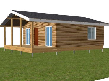 Маленький дачный домик с террасой