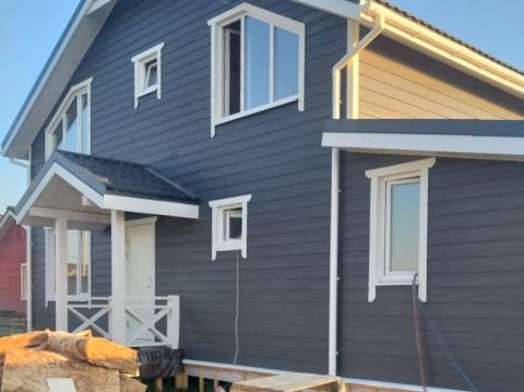 Фасадная отделка дома из СИП панелей