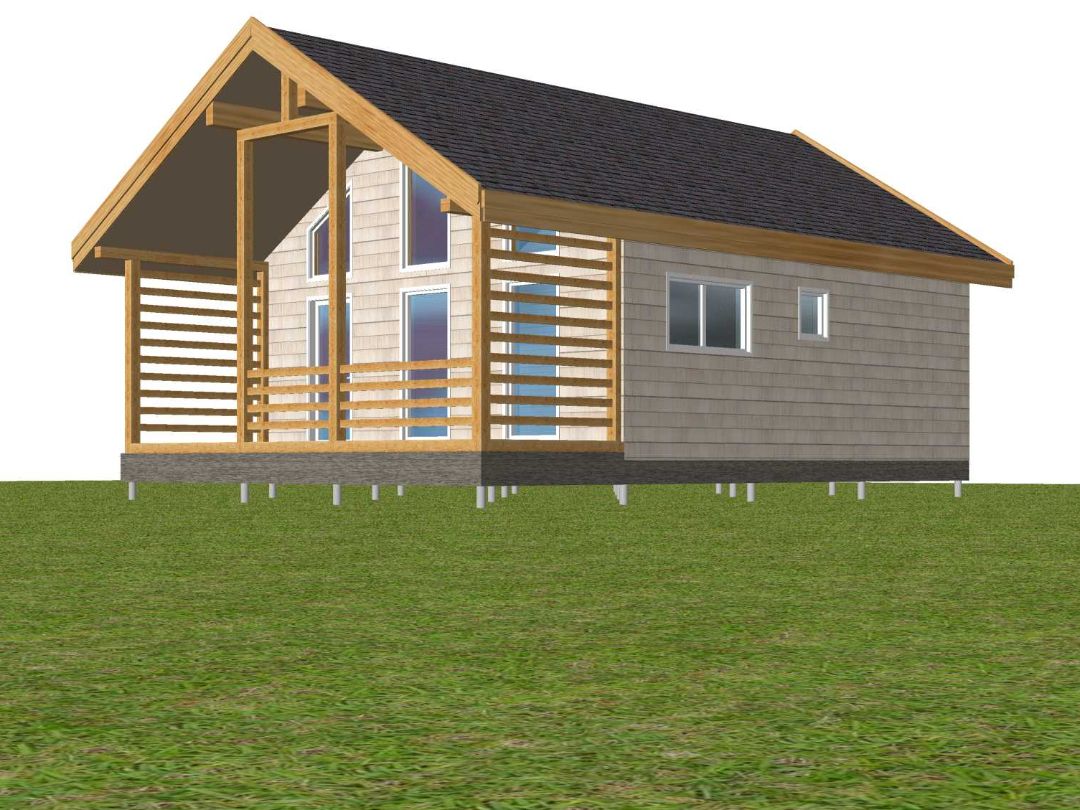 Дом из СИП с лофтом