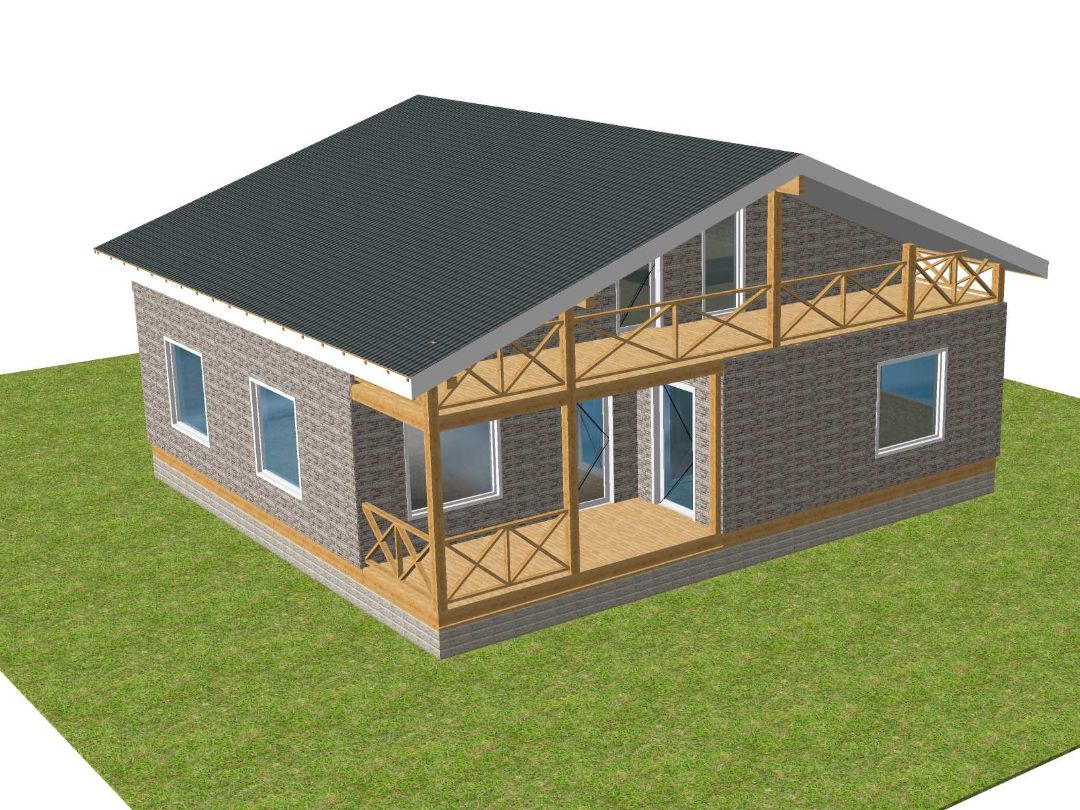 Дом с балконом