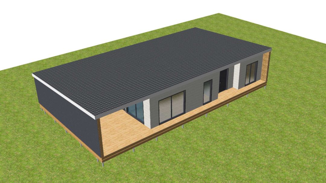 Дом с плоской крышей